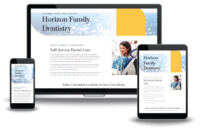 Horizon Family Dentistry Landing Page