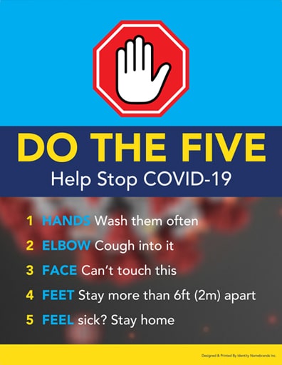COVID 19 - Help Stop Corona Virus- 22x28 Social Distancing Poster